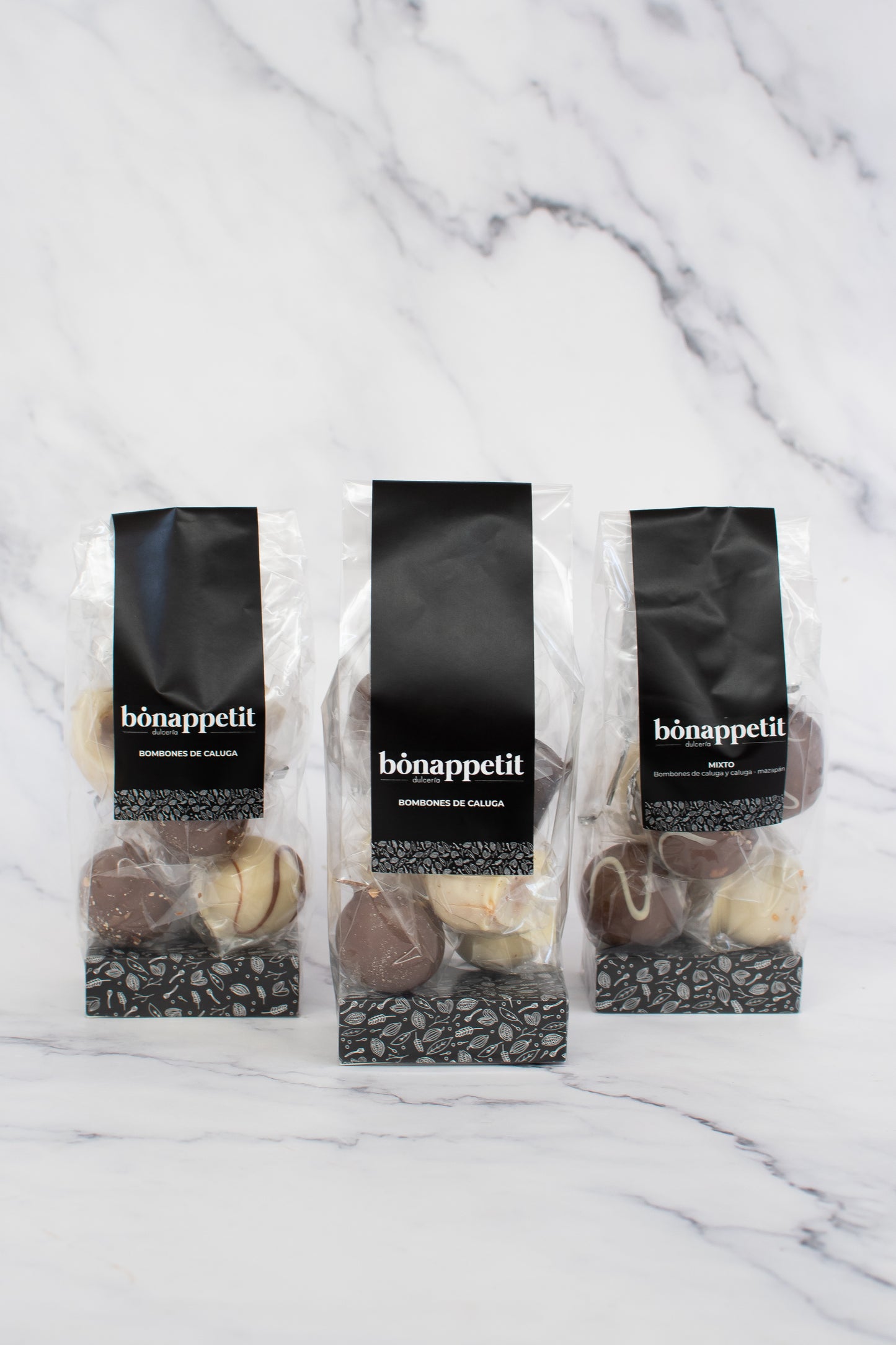 Bolsa 6 bombones mixtos: caluga y caluga-mazapán