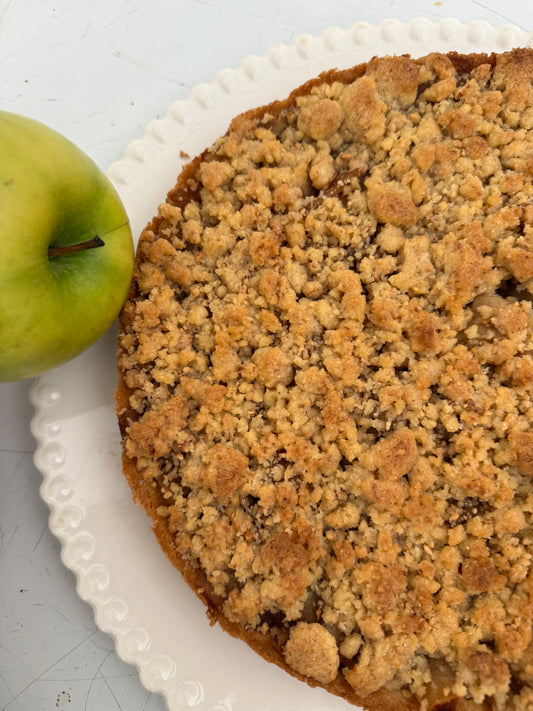Kuchen de manzana con crumble de almendras